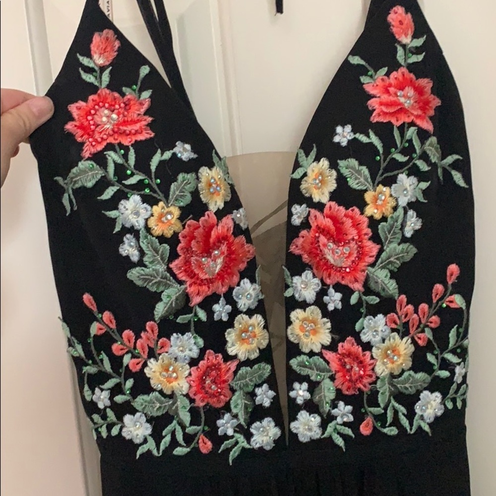 Black Floral Faviana dress